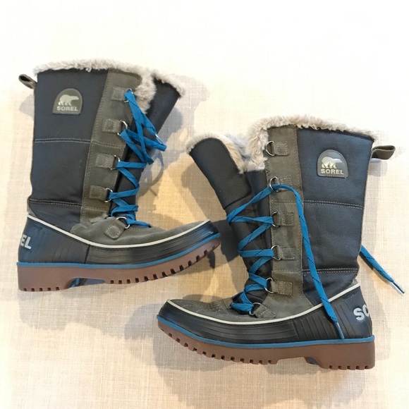 Sorel Shoes - Sorel Tivoli Blue Green Lace Up Winter Boot Size 9